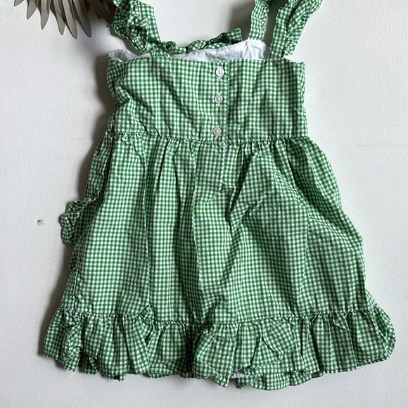 Janie and Jack Green Gingham Kids Dress - Size 3T - Picture 5 of 6